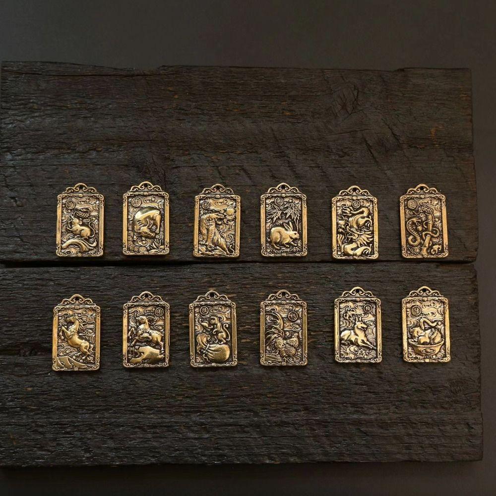 Амулет-брелок со знаком зодиака, металлический кулон с восемью богами-хранителями в китайском стиле, пять императоров, деньги