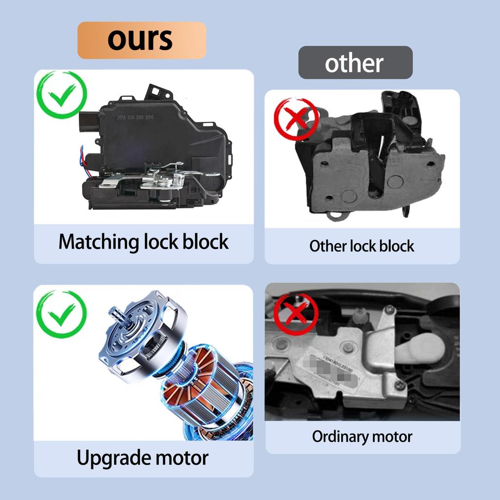 Приводы дверного замка, электромагнитный задний левый для VW Golf MK4 1997-2005 Bora 1J2 1J6 Seat Arosa Skoda Fabia Octavia 3B4839015