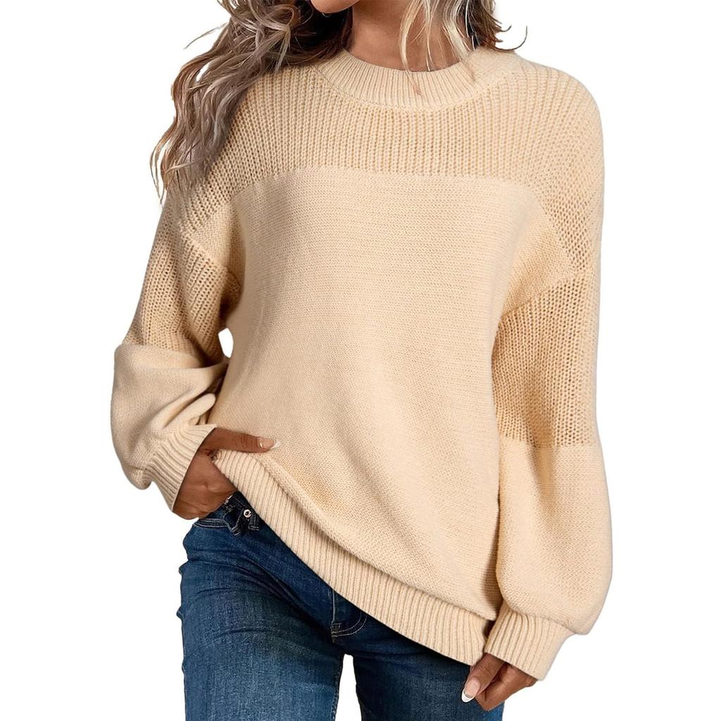 Women's Long Sleeve Winter  Sweater Sweater Knitted Pullover Round Neck Sweater Pullover Knitted Sweater