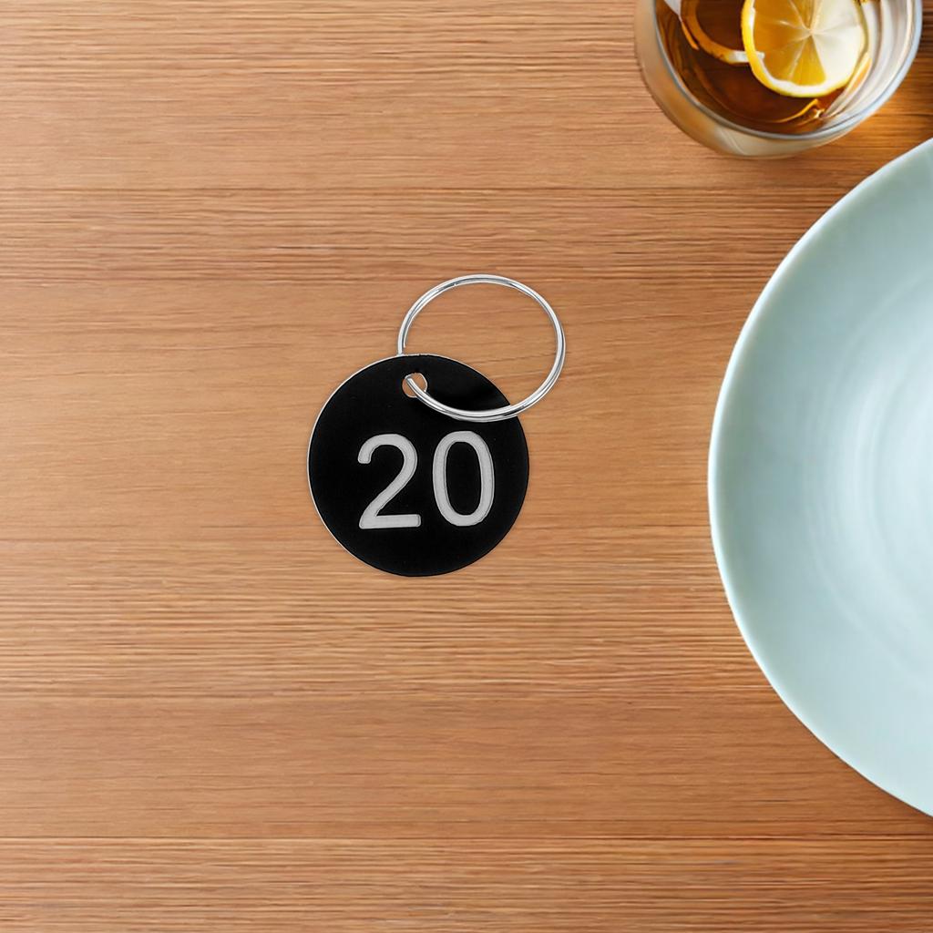 1Set Professional Round Numbered Hanger Tags Plastic 1-20 for Quick Identification in Busy Environments Table Signage Key Tags