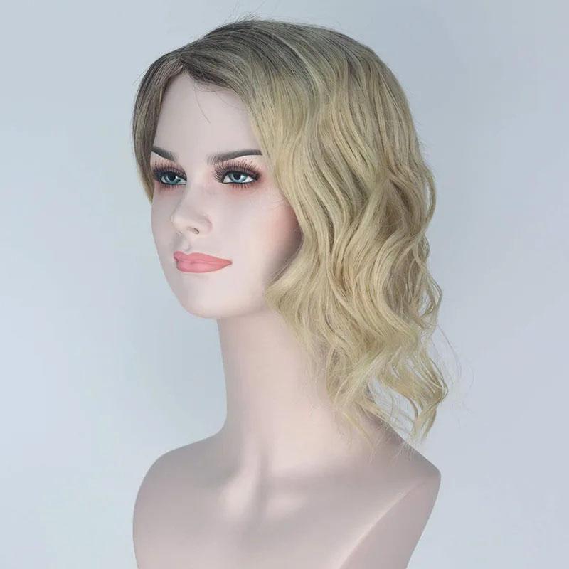 Парик для косплея Гвен Стейси, черный блонд, омбре, парик Гвендолин Максин, термостойкие синтетические волосы, парики для аниме из фильмов + шапочка для парика