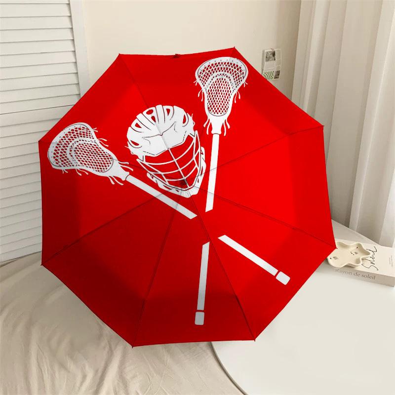 1PC lacrosse helmet Umbrella-8-Rib Reinforced, Automatic Open, Lightweight & Durable, Cute Fashion Accessory for Outdoor-W105