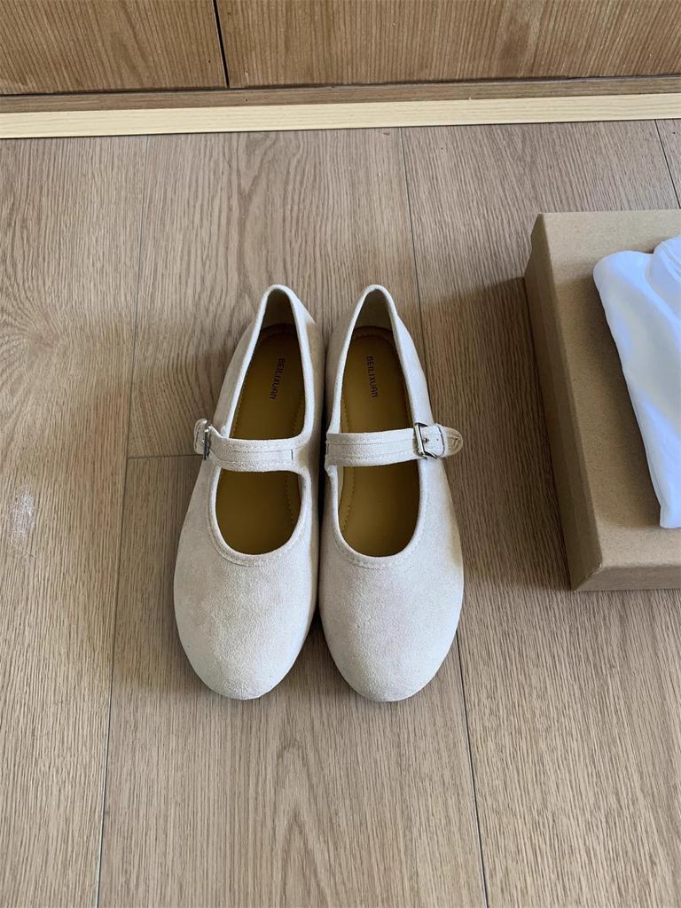 Французские ретро туфли Мэри Джейн на одной пуговице для женщин, которые можно носить в 2025 году, новые балетки с неглубоким воротом и сказочным ветром