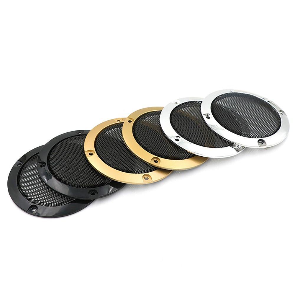 2Pcs Black Gold Silver Speaker Protective Grill Speaker Protective Accessory