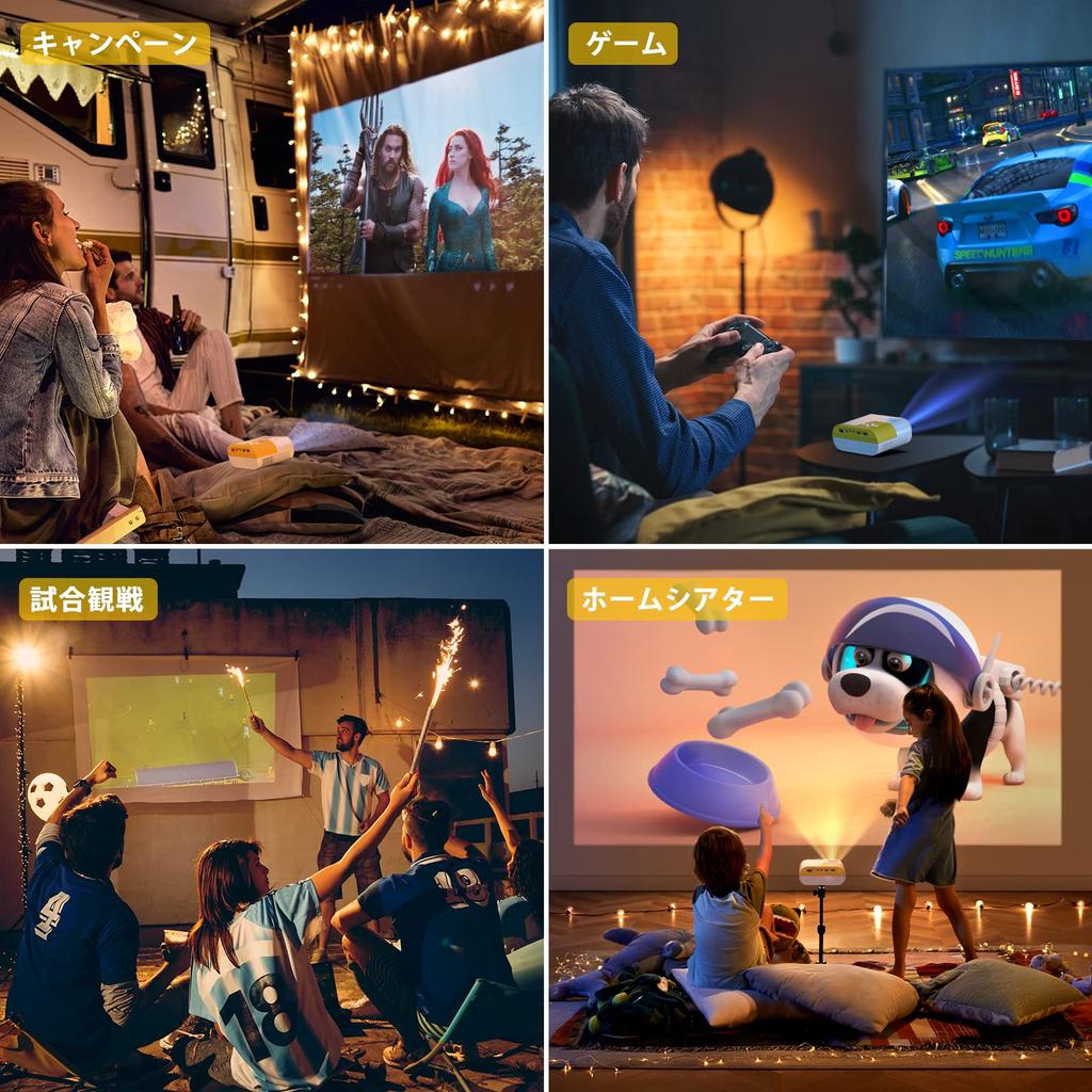 Edition Ultra YOWHICK Projector 17000LM High Brightness 5G WiFi Bluetooth Instant Connection Real 1080P Short Distance Projection Brightness Plus 4K