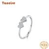 Tancise Classic 925 Sterling Silver Zircon Ring Ladies Jewelry Wedding Promise Party Gift