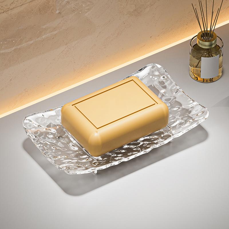 Мыльница для перфорации настенная высококачественная ванная комната с узором ледника стойка для хранения мыла для домашнего использования мыльница