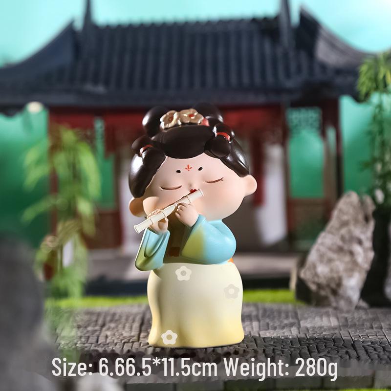 Креативный держатель для телефона в стиле династии Тан: Изысканный орнамент из смолы