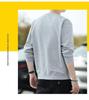 Мужская однотонная толстовка - Коллекция Весна/Осень 2025, Унисекс, Модная спортивная одежда, Топ с круглым вырезом.