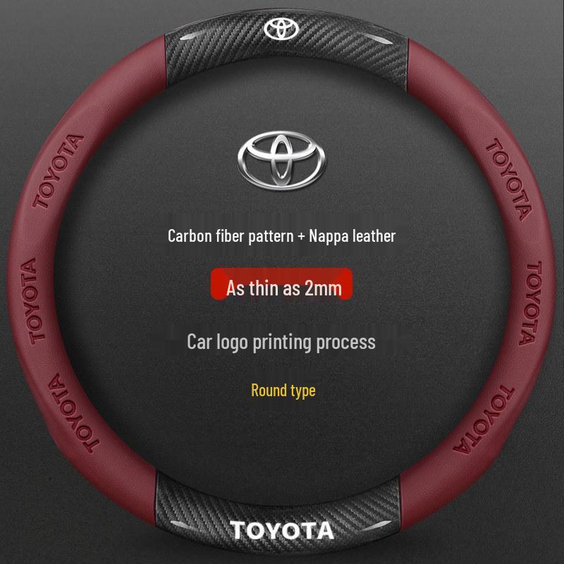 Чехол на руль из замши и кожи для Toyota Camry, Highlander, Corolla, RAV4, Avalon и Levin