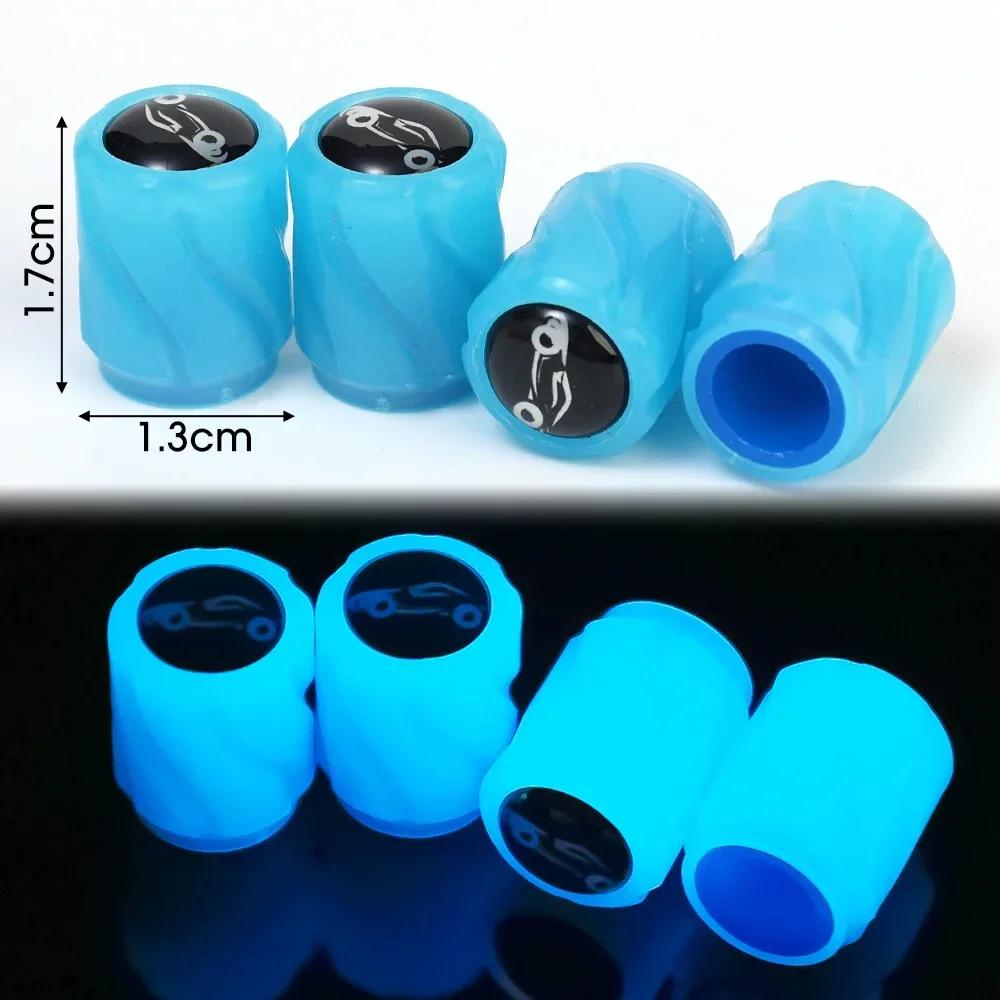 Светящиеся колпачки для автомобильных шин, светящийся декор для автомобиля, мотоцикла, велосипеда, ступицы колес, колпачки для штоков клапанов, аксессуары для укладки автомобильных шин