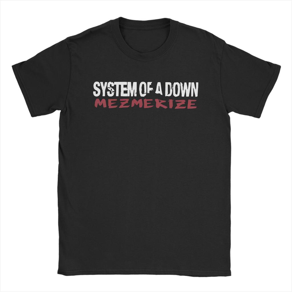 Футболки System Of A Down для мужчин 100% хлопок Креативные футболки с круглым вырезом Короткий рукав Одежда Идея для подарка