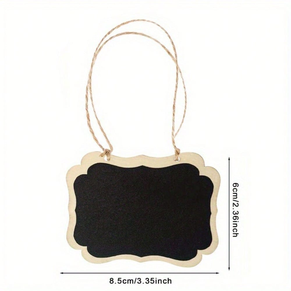 20pcs Chalkboard Tags Hanging Wooden Mini Signs Wooden Tags Hanging Chalkboard Labels Ideal Price Tags, Message Tags