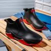 Fashion Fashion Low Top Couple's Rain Boots Men's Non-slip Chef and Work Shoe Car Wash Shoes Wear-resistant Velvet Plus Warm Water Boot