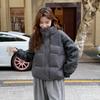 Autumn Winter Thicken Warm Parka Women Casual Solid Color Big Pocket Loose Short Jackets Outwear
