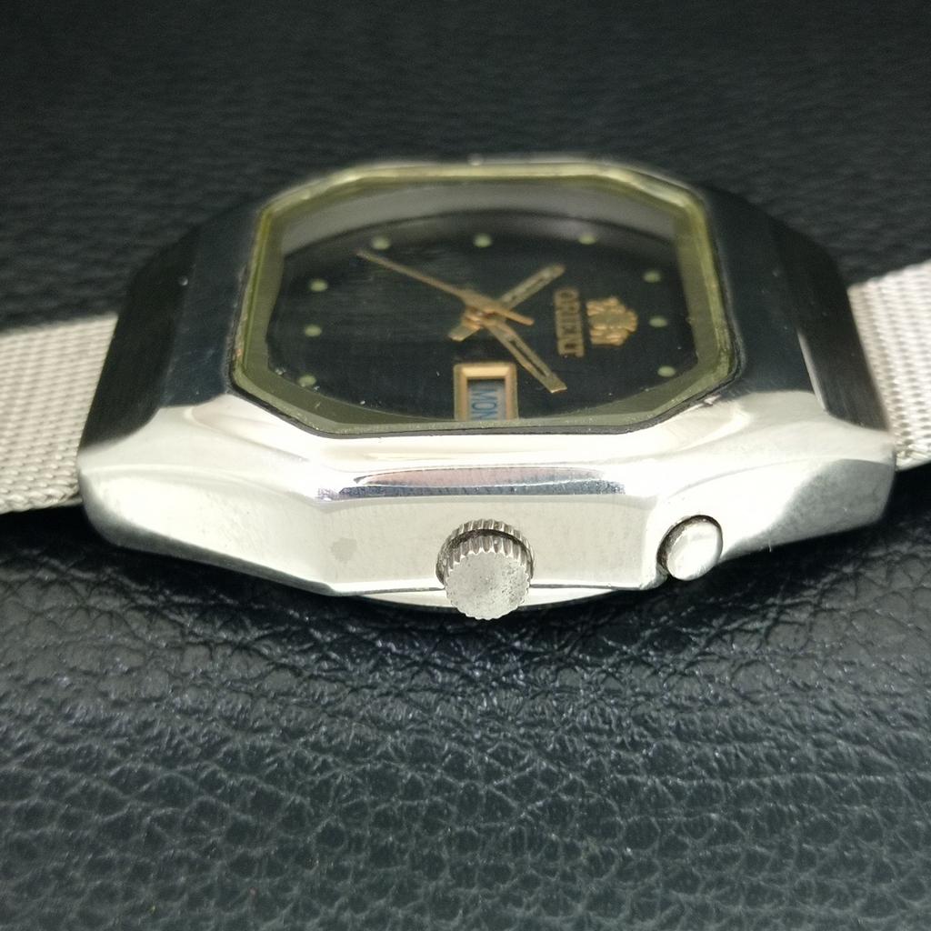 ЯПОНИЯ ВИНТАЖНЫЕ ORIENT CRYSTAL АВТОМАТИЧЕСКИЕ 46941 МУЖСКИЕ ОРИГИНАЛЬНЫЕ ЧАСЫ С ЦИФЕРБЛАТОМ a704948-1