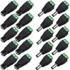10x Male +10x Female DC Power Hole Connector Adapter Plug 2.1 X 5.5mm audio/CCTV
