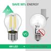 G45 Vintage Retro E27 220V 2W 4W 6W LED Filament COB Light Globe Bulbs Replace Incandescent 40W Lamp Screw Base Edison Bulb