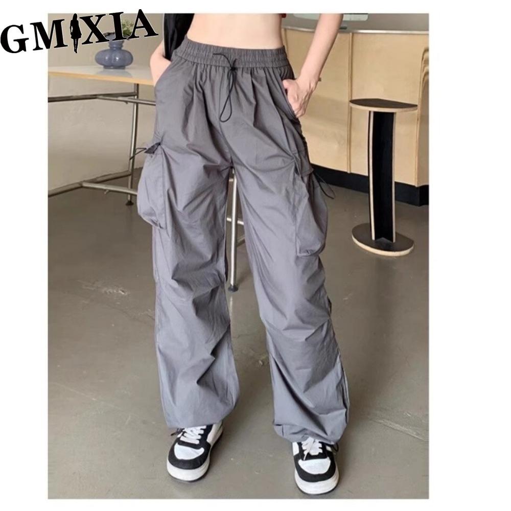 GMXIA Женские модные повседневные однотонные брюки и капри с принтом