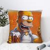 Homer SSimpsons Beer Lover Funny Meme Pillow Cover Kawaii Pillow Case For Chair Sofa Home Decor Comfy Pillowcases Birthday Gift