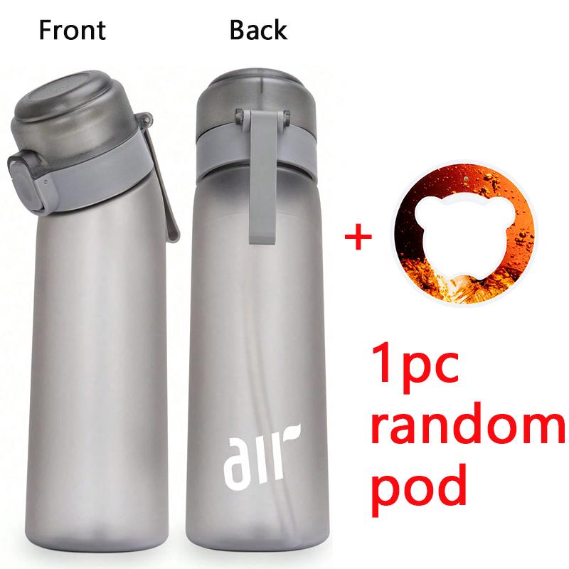 1 шт. Бутылка для воды с ароматом воздуха с 1 шт. капсулой случайного вкуса Спортивная ароматизированная бутылка для воды 0 сахара Кольцо со вкусами Наружная питьевая чашка