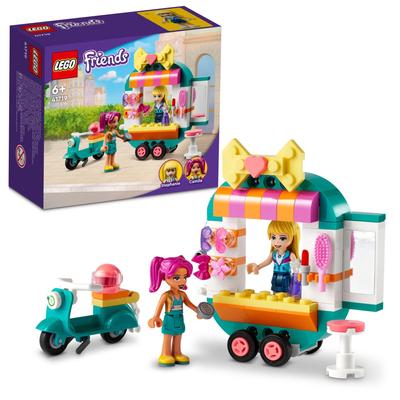 LEGO Игрушки для девочек из серии Friends, куклы для начальной школы, игрушки, блоки, кукла, ролевые игры, для детей от 6 лет и старше, магазин модной одежды Friends, фургон 41719
