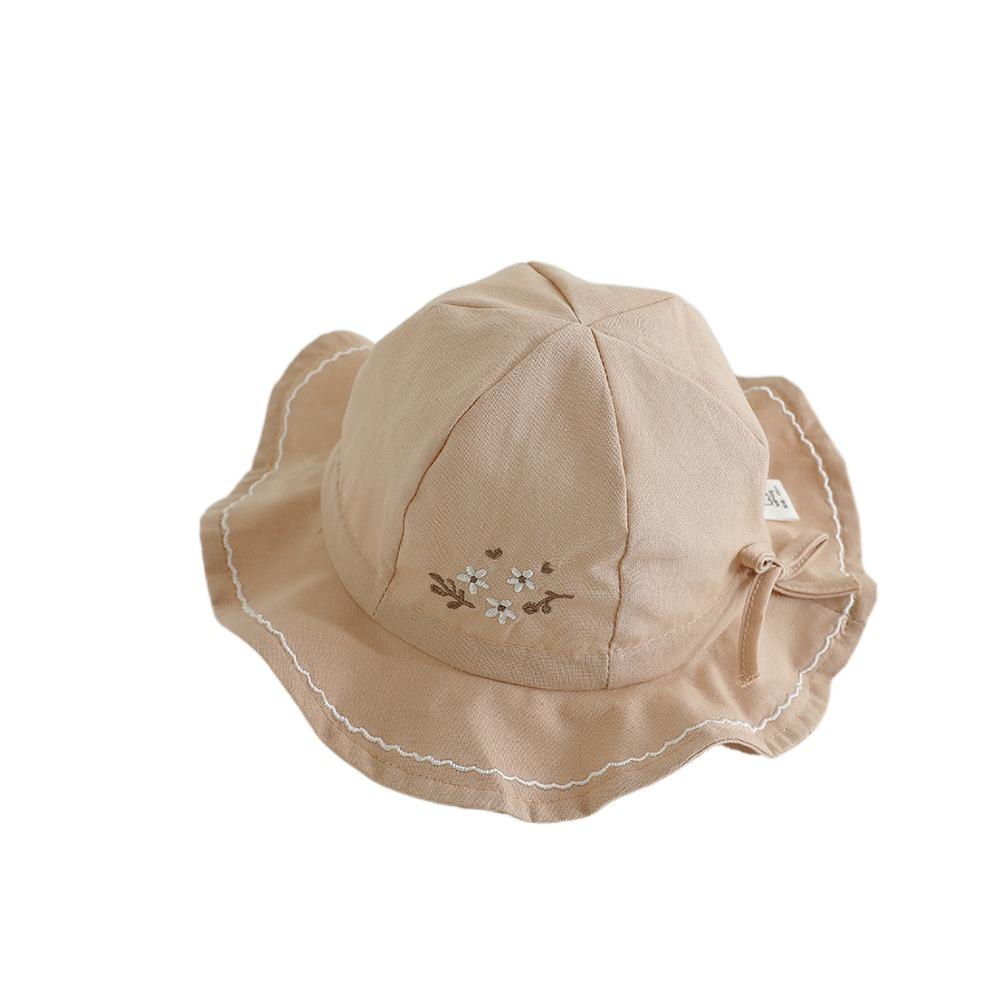 Pleated Infant Bucket Hat Love Heart Toddle Fisherman Hat Sweet Baby Sunhat  Baby