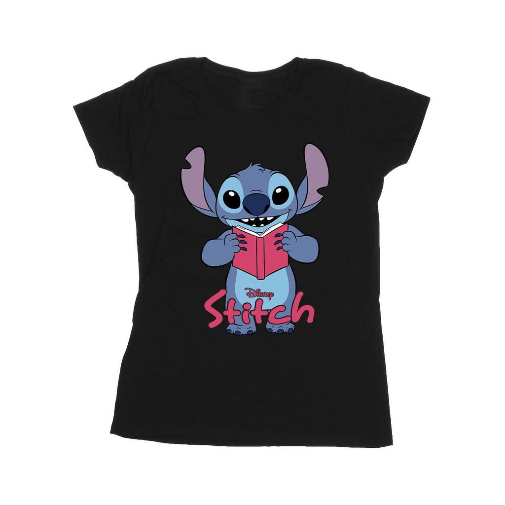 Lilo & Stitch Womens/Ladies Reading Standing Cotton T-Shirt