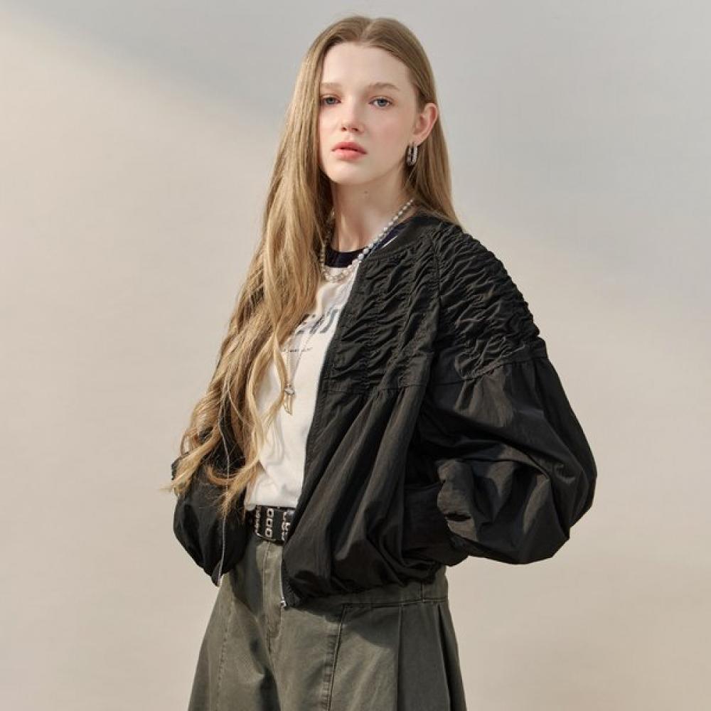 Maxza Sheering Balloon Crop Aviation Jumper Zf04qj007nh