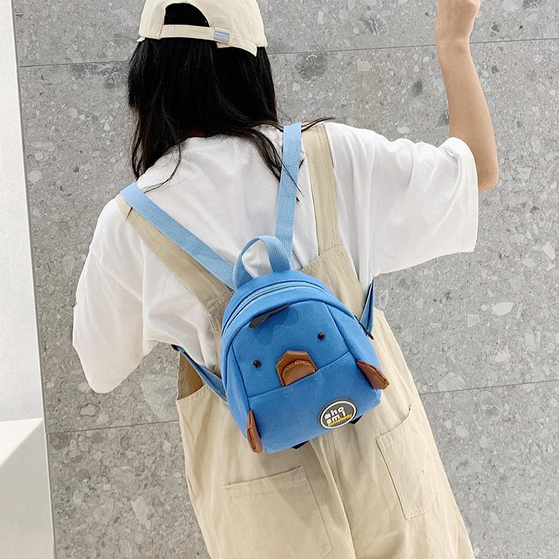 2024 новый холщовый рюкзак Douyin тот же родитель-ребенок милый маленький желтый утенок мультяшный рюкзак