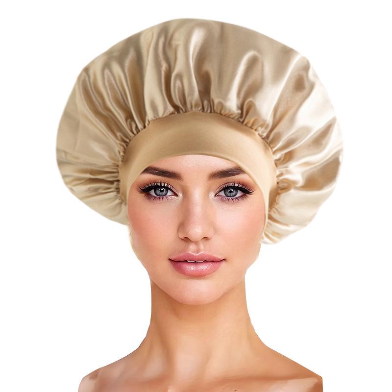 «Очень большая шелковая шапочка для сна с бантом – тюрбан для красоты и ухода за волосами»