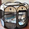 Claw Print Foldable Zip Fence Game Safe Guard Cat Dog Cage Playpen Pet Supplies