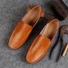 Новые летние мужские повседневные кожаные лоферы, мужские туфли-лоферы, легкие кроссовки, мужские слипоны для вождения, плоская подошва, большой размер 38-47