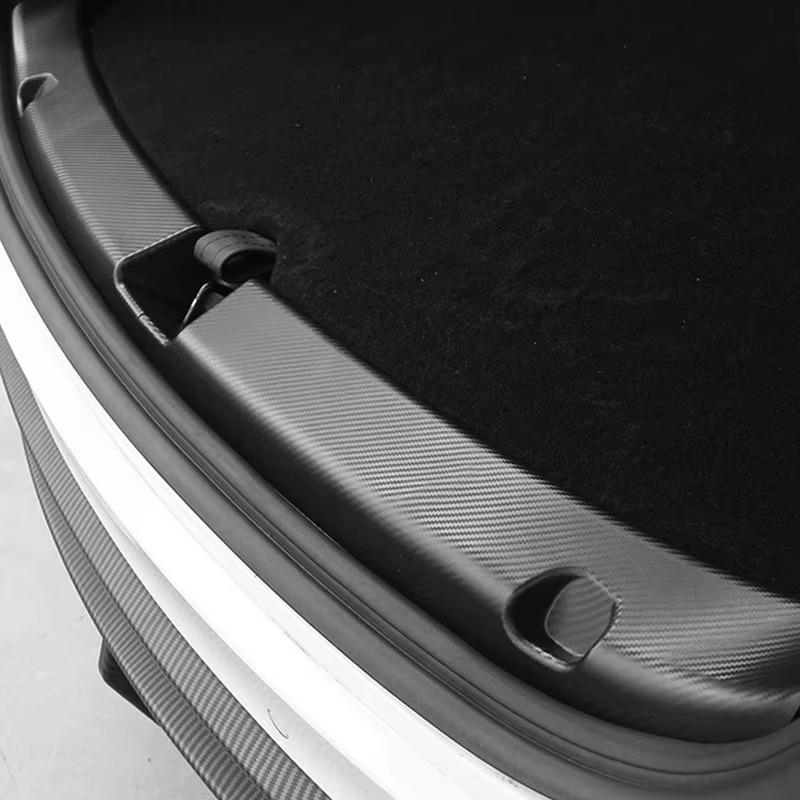 Tesla Model Y Задний бампер Защита Аксессуар Автомобиль Tpe Задний багажник Бампер Порог Защитная крышка Отделка Защитная накладка Разработанный Safeguard Vehicle