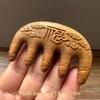 Портативная массажная расческа для кожи головы из зеленого сандалового дерева для женщин
