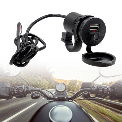 USB-зарядное устройство для мотоцикла, 12 В, водонепроницаемая розетка для зарядного устройства для одного телефона с переключателем
