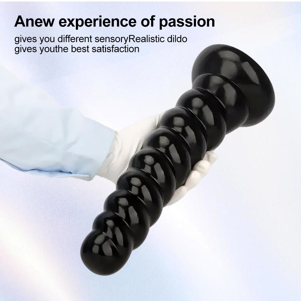 35*7.5cm Large Dildo Butt Plug with Suction Cup Threaded Anal Beads Anal Dildo Fisting Realistic Penis