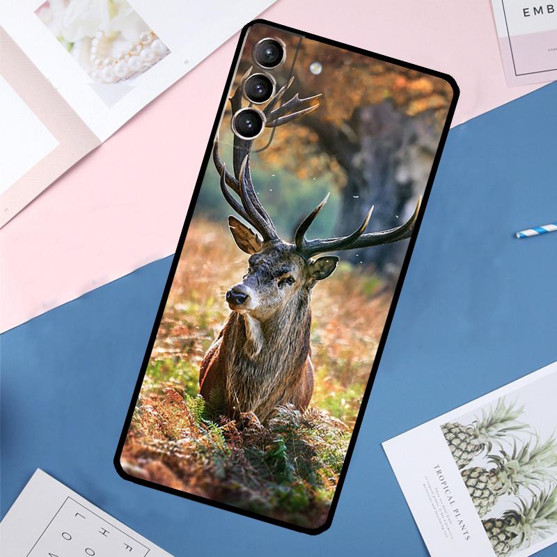 Чехол с оленем для Samsung Galaxy S24 Ultra S20 S21 S22 S23 S25 Ultra S9 S10 Plus S25 FE Задняя крышка
