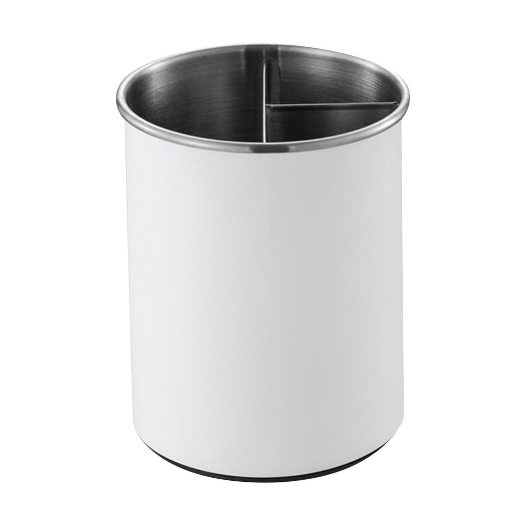 Stainless Rotating Kitchen Utensil Holder with Dividers, Multifunctional Countertop for Chopsticks, Cutlery, Spoons, Forks