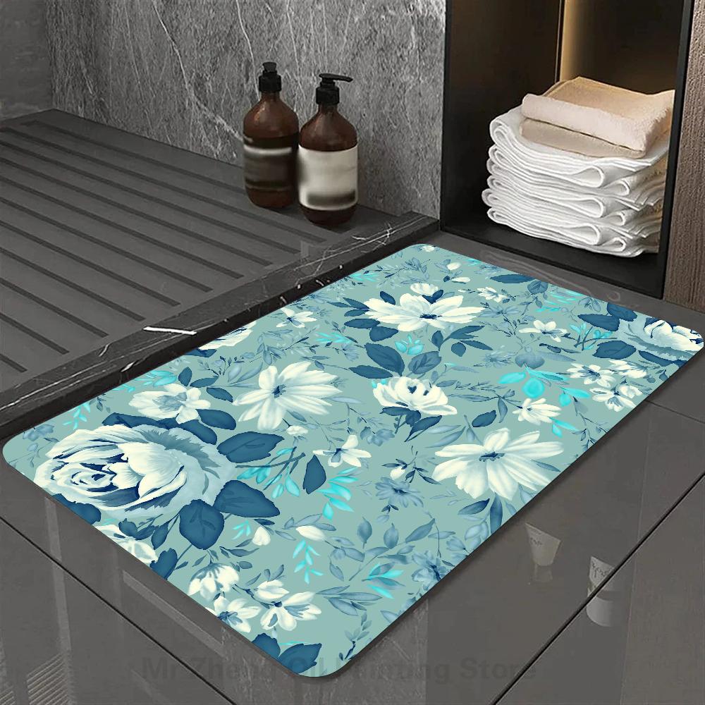1 шт. Принтованные впитывающие коврики для ванной, противоскользящие коврики, товары для декора дома, ковры, коврики для пола для дома, кухни