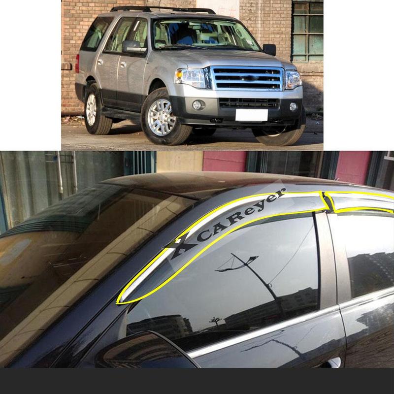 Для Ford EXPEDITION 2010 2011 2012 2013 2014 2015 2016 2017 Автомобильная наклейка Пластиковый оконный стекло ветровик защита от дождя/солнца дефлектор