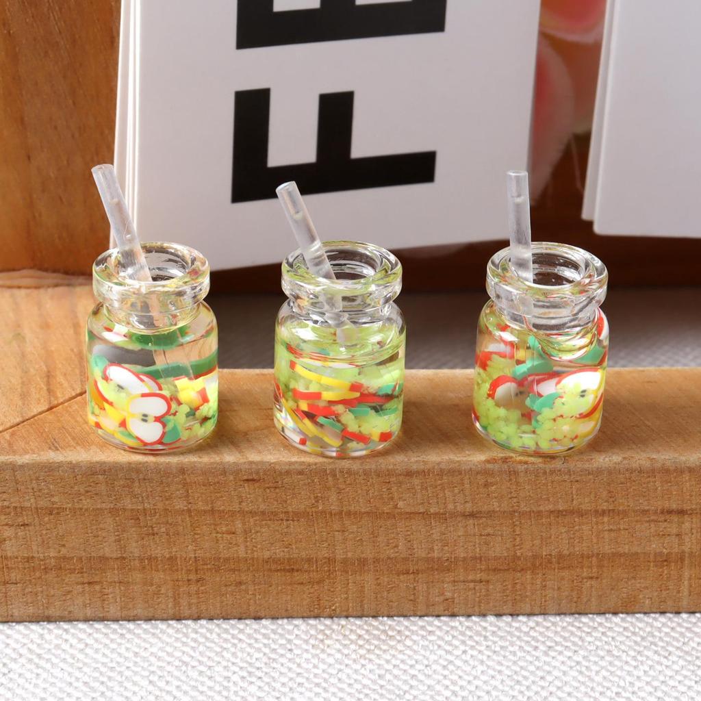 Ручная работа Миниатюрные аксессуары для еды и напитков для кукольного домика: Торт, Сок, Тарелки