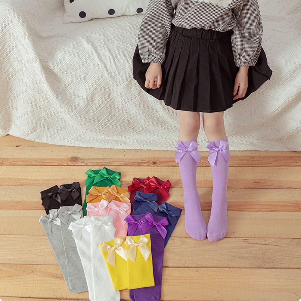 Lolita Autumn Winter Summer Toddler Socks Children' Socks Long Tube Socks Knot Socks Cotton