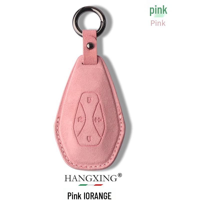 Suitable Key Case for BAIC Alpha S/T: High-End Suede with Snap Closure, Designed for Women