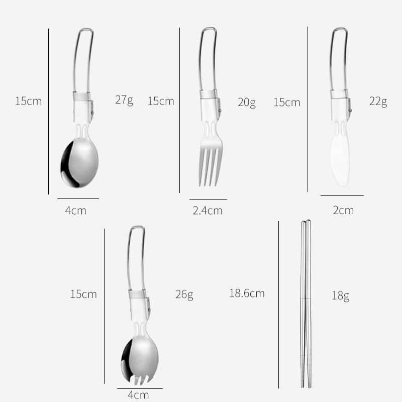 Portable Outdoor Tableware Set Picnic Knives Kitchenware Picnic Supplies Complete Camping Equipment for Camping
