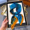 70*70cm Silk Shawl Square Printed Scarf Women Satin Neck Hair Band Soft Neckerchife Kerchief Bandana Foulard