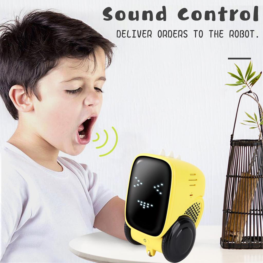 Intelligent Smart Talking Robot with Facial Expression Voice Recording Touch Sensor Gesture Control Mini Robotics