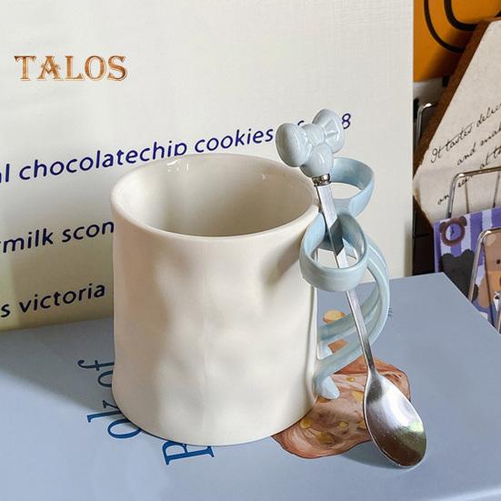 Керамическая кофейная кружка, элегантная чайная чашка для женщин, праздничная кружка с бантом и ручкой из ленты, кружка для горячих и холодных напитков, подарки на день рождения Святого Валентина