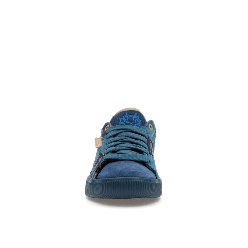 Dapper Dan x Puma Clyde Vintage Pre-Game Runway - Синие мужские кроссовки Ярко-синий Озерно-синий 392082-01