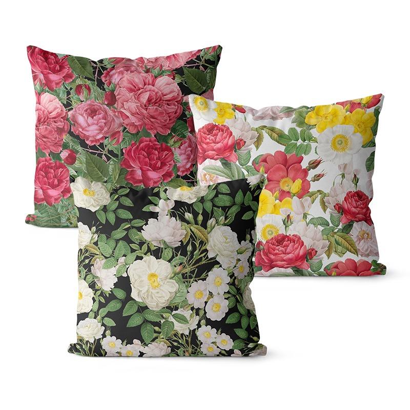 Наволочка с изображением цветка розы для спальни, украшения офиса, гостиной, дивана, дома, наволочка